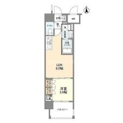 西大橋駅 徒歩1分 7階の物件間取画像